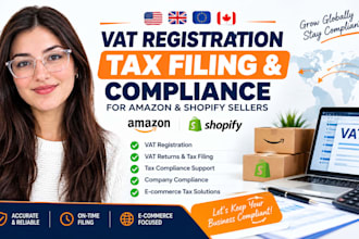 handle vat registration tax filing company compliance for amazon shopify sellers