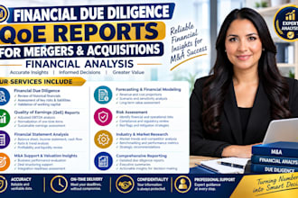 do financial due diligence qoe reports, for mergers and acquisitions, valuation
