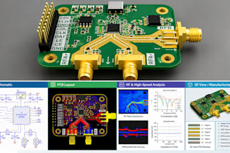 design pcb layout, schematic, rf, high speed and automotive electronics
