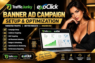 set up and optimize trafficjunky and exoclick banner ad campaigns