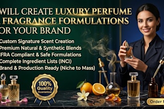 create luxury perfume and fragrance formulations for your brand