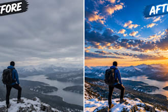 professionally edit photo colors and lighting