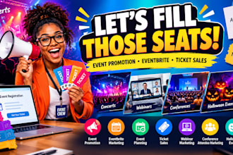 promote your eventbrite event, webinar, concert and conference