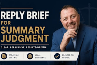draft a US summary judgment reply brief with exhaustive legal research correctly
