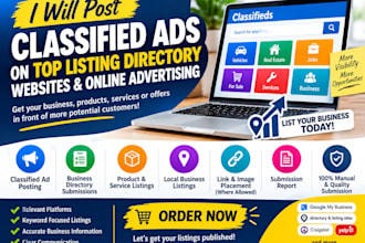 post classified ads on top posting listing directory website online advertising