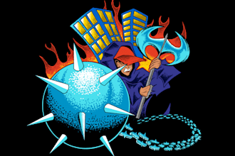 create style hardcore for illustration and logo