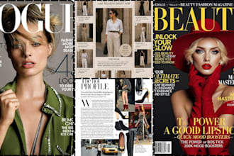 design a professional magazine and magazine layout