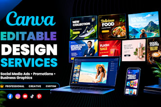 editable canva posters for ads, events and promotions