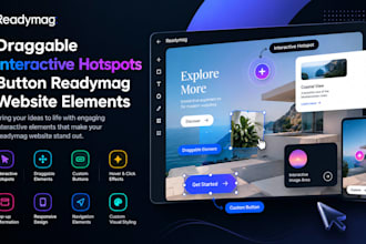 design draggable interactive hotspots button readymag website elements