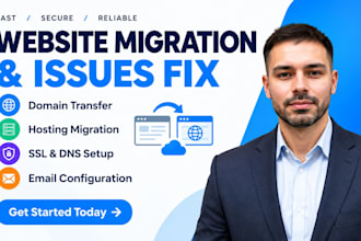 connect, transfer, fix domain hosting website migration SSL email dns transfer