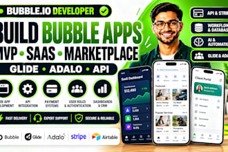 bubble io developer bubble website bubble mvp bubble saas glide adalo app