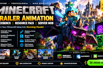 create minecraft trailer animation blockbench resource pack minecraft server mob
