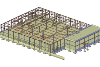 design and model steel structures, steel buildings and structural drawings
