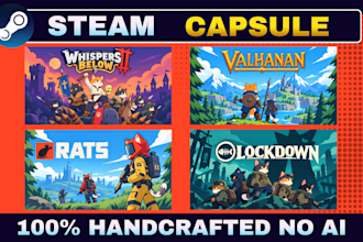 design custom steam capsule art for your indie game