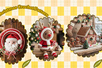 create a custom christmas crochet pattern for ornaments and decor