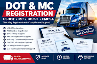do dot, mc number, boc 3 and fmcsa registration