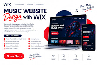 design wix music website for artists djs bands and producers