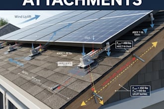 solar mounting attachment and structural engineering calculations