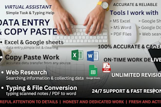do data entry copy paste and product listing