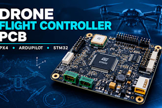 design drone flight controller pcb with px4 ardupilot stm32 uav
