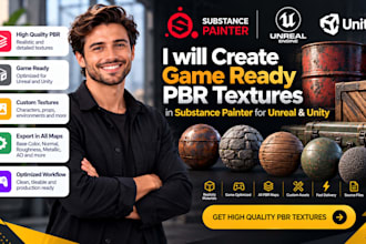 create game ready pbr textures in substance painter for unreal or unity