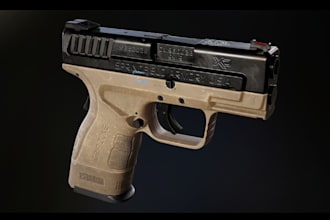 create realistic 3d gun models for fivem fps gta v unity and unreal engine
