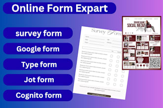 create google form, jotform, or survey form in 48 hours