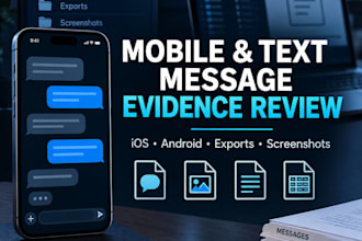 review mobile and text message evidence