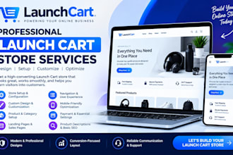 design a responsive launch cart store
