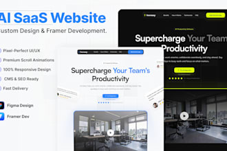 design and build an ai saas landing page in framer