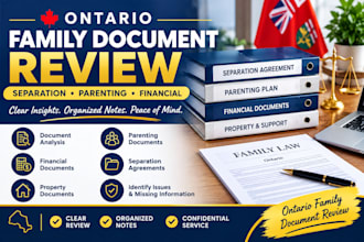 review ontario separation parenting and financial documents