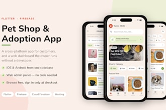 build a flutter ecommerce app with firebase and admin panel