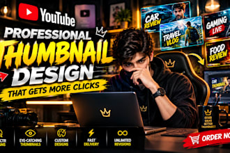 design high CTR youtube thumbnails