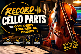 record cello parts for composers, songwriters, producers