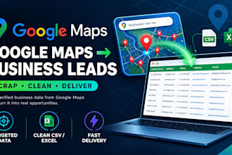 extract google map data and targeted b2b leads