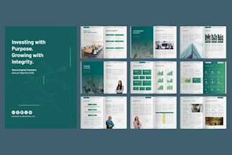 design investment portfolio booklet for private equity firms, investment company