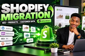 shopify migration with SEO products and customer data intact