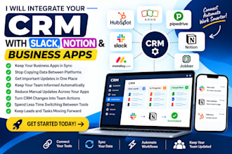 integrate your CRM with slack, notion and business apps