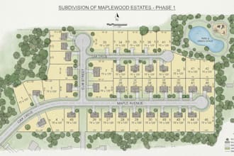 design land subdivision, parcel and site layout plans