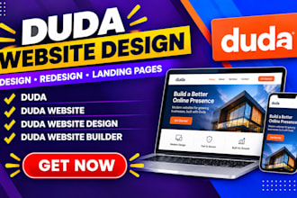 design a professional duda website and redesign duda landing page