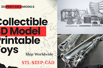 3d print stl files, create 3d models, toys, collectibles, figures for printing