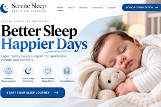 build squarespace baby sleep coach website infant sleep consult newborn website
