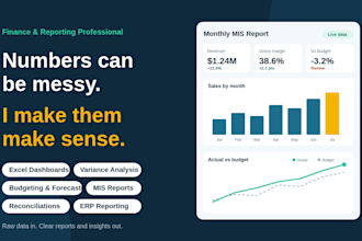 build excel dashboards and financial reports