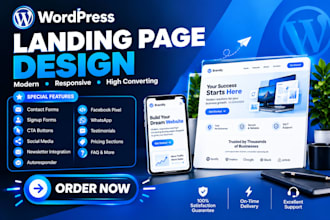 create a high converting landing page for your website wordpress landing page
