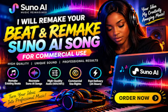 remake beat and remake suno ai song for commercial use