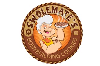 create an eye grabbing logo for bodybuilding cookies