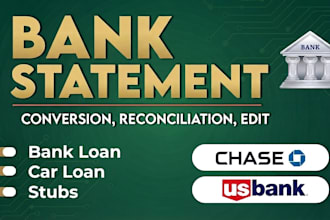 bank statement bank statement PDF to editable format