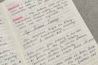 neatly handwrite your notes, assignments, or study material