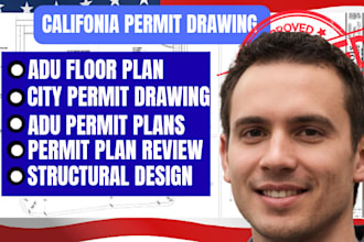 review, draw, full permit drawing, structural report, adu plan for city permit