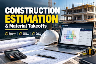 do material takeoff and construction cost estimation using bluebeam